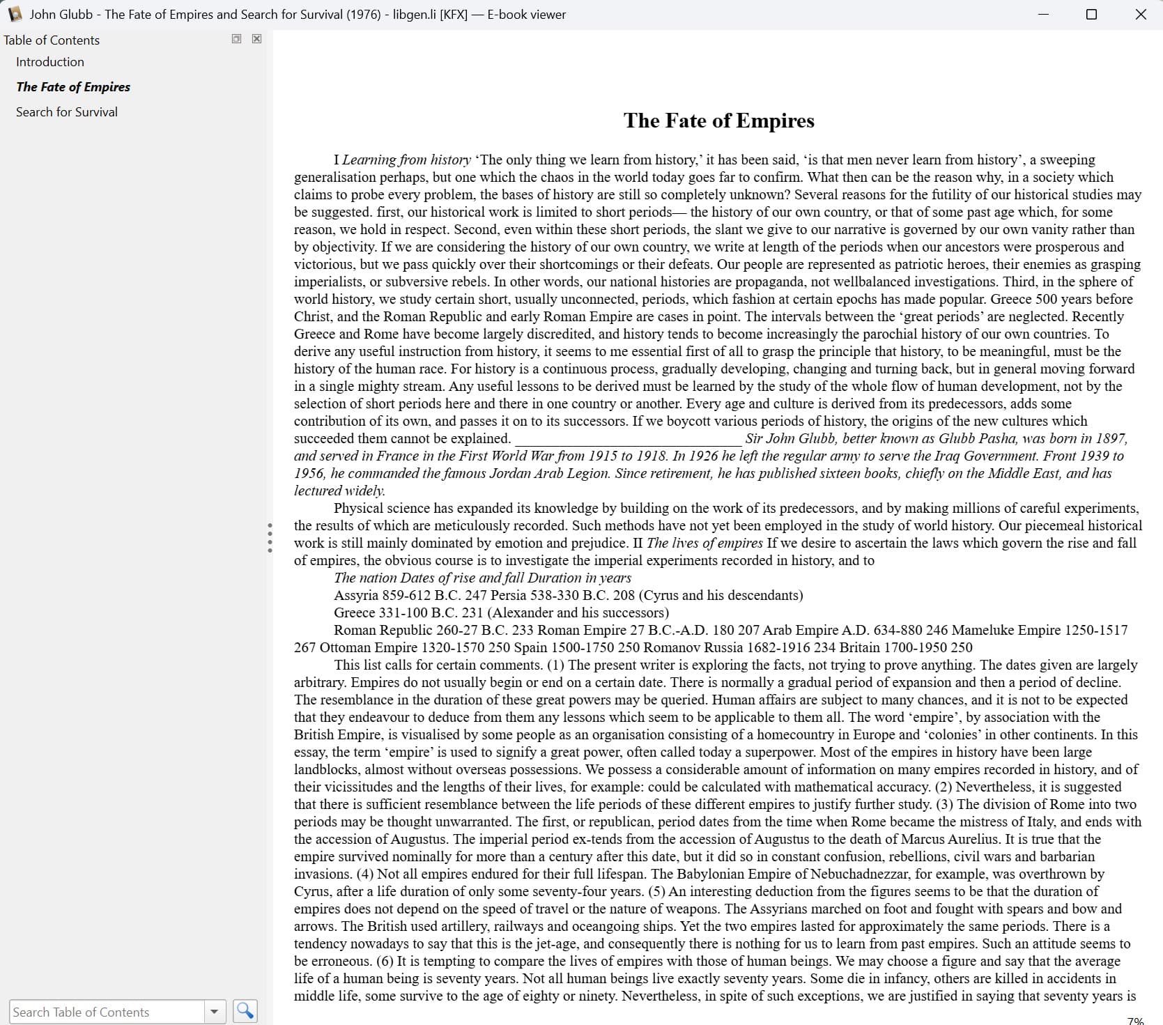 Kindle Scribe chapter navigation panel for a leafbind-converted KFX of Cooper's The Oil Kings, showing PART ONE: GLADIATOR and PART TWO: SHOWDOWN with numbered chapters nested under each part.